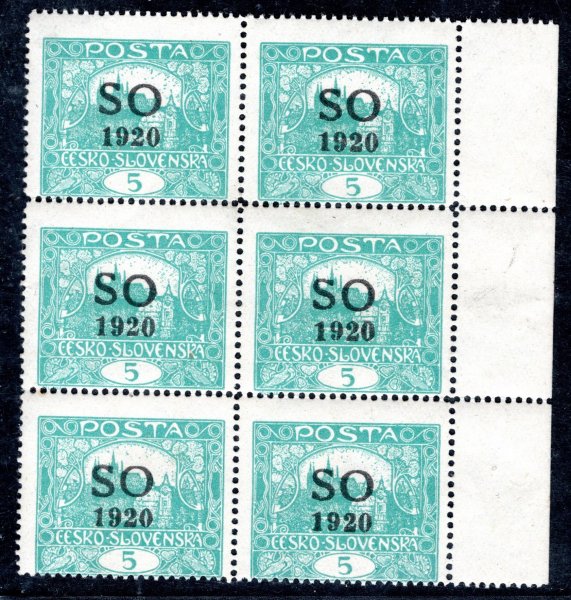SO 3 C, typ II, krajový 6-ti blok, modrozelená 5 h