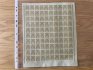 146 N ZT, nezoubkovaný kompletní tiskový arch na šedém papíru s počítadly, s ochrannými rámy  DZ -  číslice 6 v rámu,  olivová 10 h, mimořádné, vhodný studijní materiál. vzácné