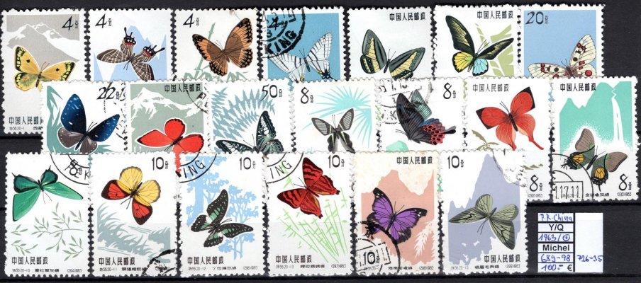 Čína - sestava motýli, kompletní