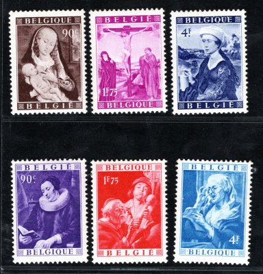 Belgie - Mi. 835 - 40, známky z aršíku 21 a 22