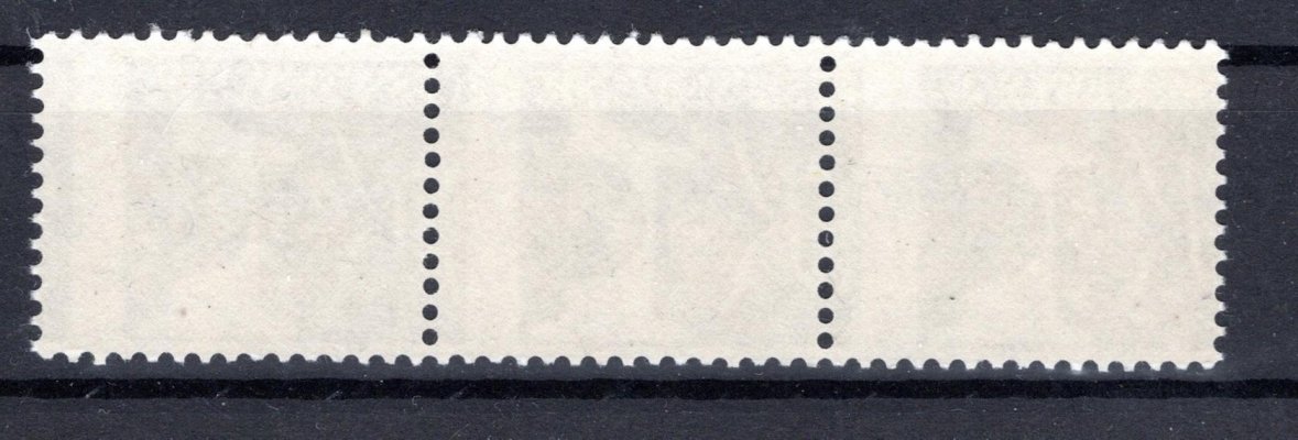 2399 ; svitková 1 Kčs 3-páska s posunem svislé perforace vpravo do známky 