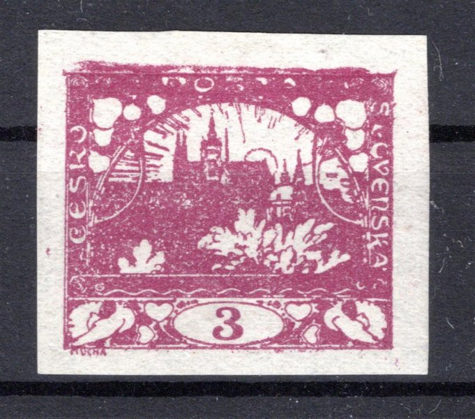 2 ; 3 h fialová částečně zdvojený ( smykový) tisk na horním okraji 