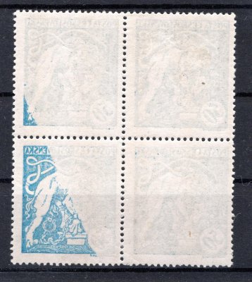 29 A ; 50 h modrá s částečným obtiskem na dvou známkách - známky s obtiskem xx 