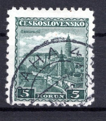 267 ; 5 koruna  Krumlov - dvojitá moletáž 