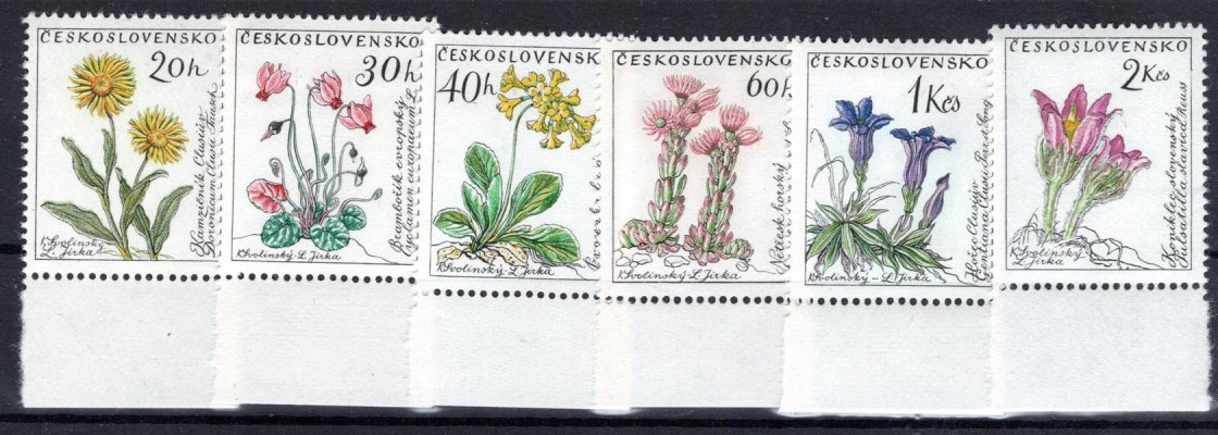 1148 - 1153 - Květiny série se spodním okrajem 