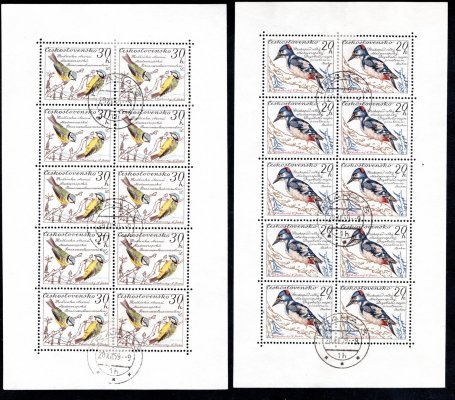 1078 - 84,  PL (10), ptáci, kompletní řada, kulatá razítka