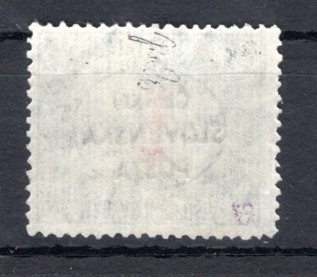 RV 154, Šrobárův přetisk, doplatní, červená čísla, 1 f