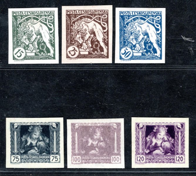 27 - 32, serie nezoubkovaných známek, 100h vybledlý odstín 