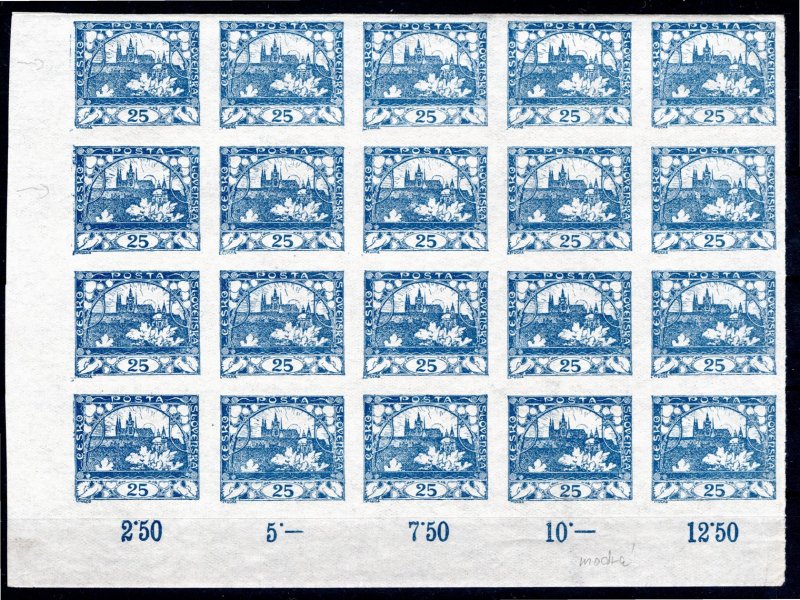 10, levý dolní rohový 20-ti blok s počítadly, modrá 25 h
