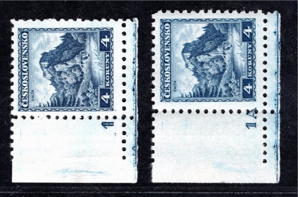 266, Orlík, rohové s DČ 1 a 1A, okraj úzký