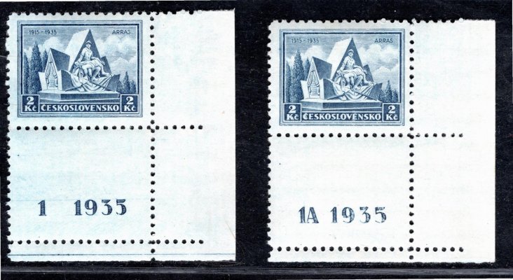 289 - 90 KD, Arras, rohové s kupóny dolní, DČ 1 + 1A