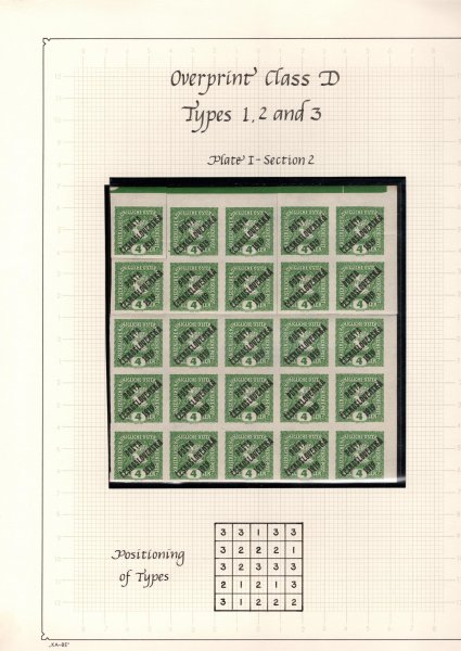 61, Merkur,horní rohový  20-ti blok s ochranným rámem a DZ - římská I, složený z několika částí, zelená 4 h, spojené typy přetisků, zajímavé