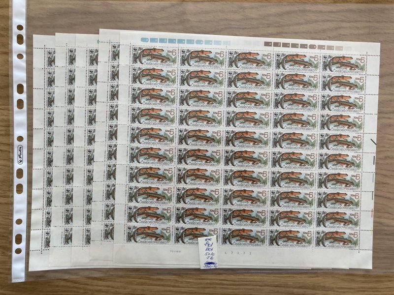 2901; 5 x kompletní archy s daty tisku 