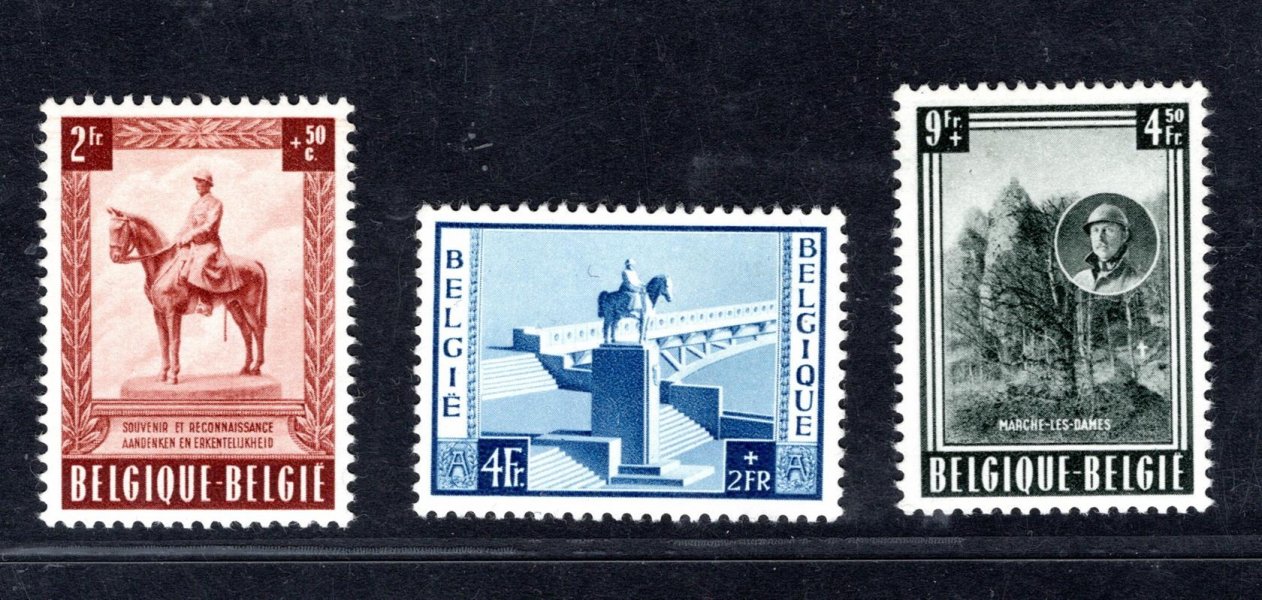 Belgie - Mi. 989 - 91, výbor pro pomník Alberta I