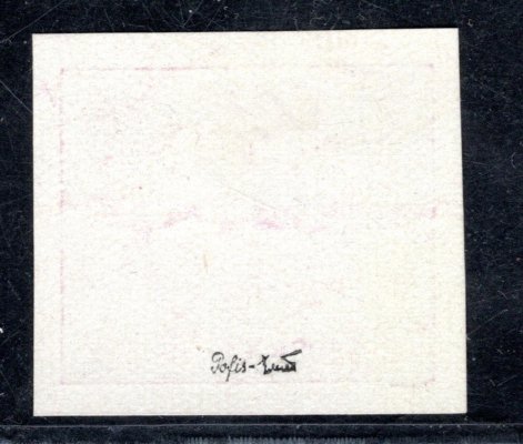 26 ZT, papír křídový, fialová 1000 h, zk. Beneš - vzácný zkusmý tisk v původní barvě na křídovém papíře 
