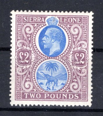 Sierra Leone - Sg 129, Jiří V, 2 Libry, kat 950,- Liber