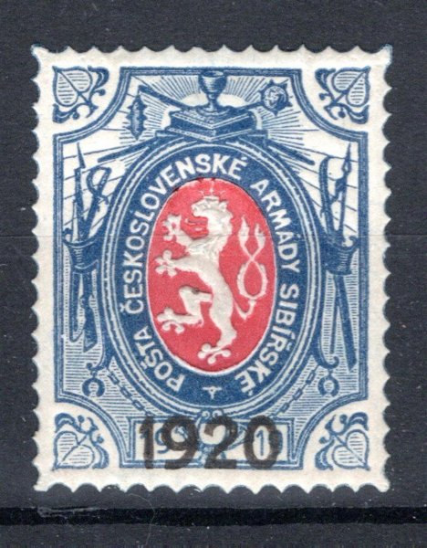 PP 6 typ I , malá šavle, přítisk 1920, modrá 1 R, zk. Gilbert