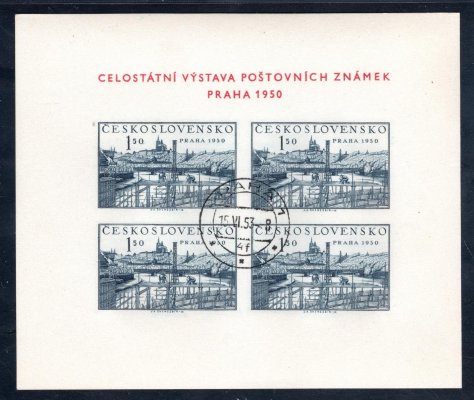 564 A, Praga 1950,  deska N/24, typ XIII, dobrozdání Hauptman, vzácné