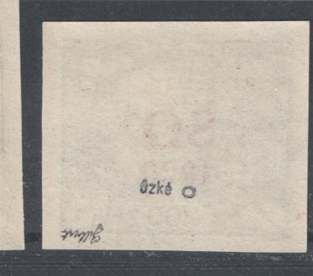 SO 19 - 200h ultramarínová s červeným přetiskem SO 1920,dvl,  DV přeetisku - úzké O, zk. Gilbert