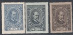 140 - 142 - série známek s motivem T. G. Masaryka, hodnota 125h II. typ, kat. 170 Kč