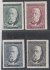 261 - 264 - kompletní série výplatních známek s motivem T. G. Masaryka, kat. 200 Kč