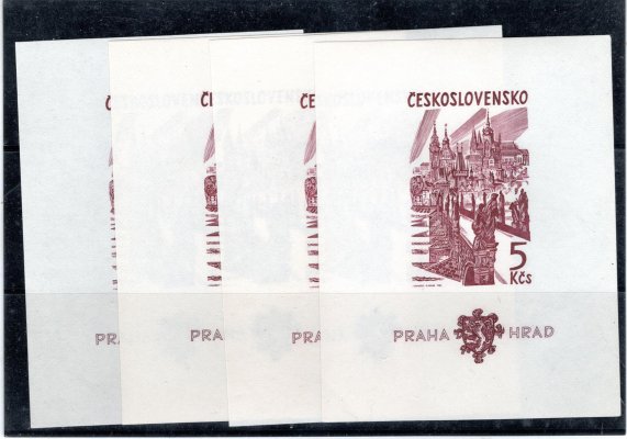1392 A ; 5 Kčs Praha   - sestava všech 4  desek 