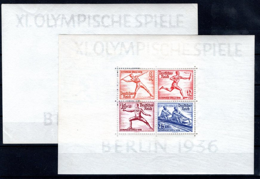 DR - Mi. Bl. 5 - 6, Olympiada Berlin 1936, 260 Eu