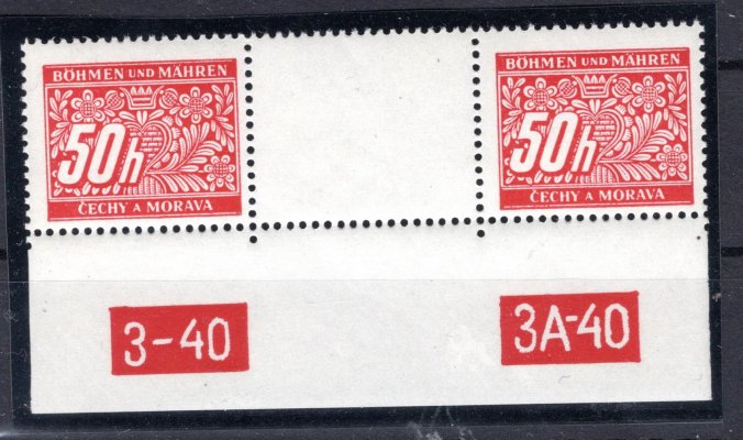 DL 6 ; 50 h červená - hledané meziarší s Dč 3-40 3A-40, cena kurzívou 