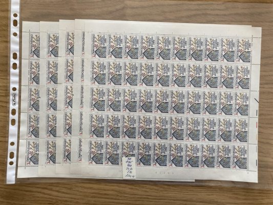 2945; 5 x kompletní archy s daty tisku 