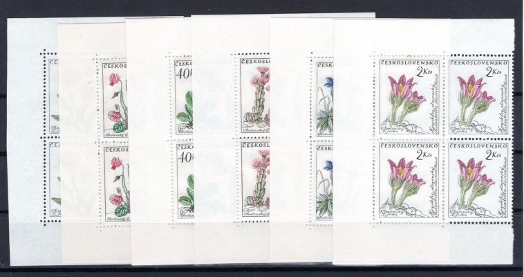 1148 - 1153 ; Květiny  rohové 4- bloky 