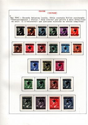 Choceň II - přetisk na známkách A. H., kompletní