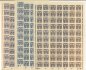 OT 1 - 3, PA (100), novinové, Sokol v letu,  kompletní přepážkové archy s počítadly roztřižené, 2 x ST I+II typ, ZP 1 a 2, hnědá 30 h, rok 1935