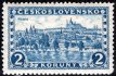 225x, P 5, Praha,Tatry, papír pergamenový, modrá 2 Kč, zk. Gilbert
