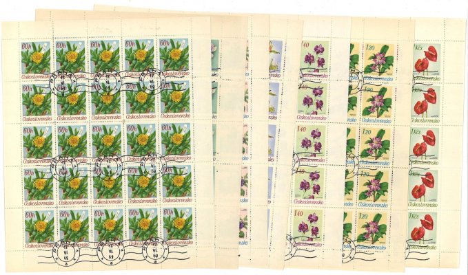 1630 - 36, PA, květiny botanických zahrad, kompletní  archy