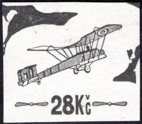 ZT L 3, otisk štočku 28 Kč, v barvě černé, částečně nevyčištěná deska, papír křídový, zk. Gilbert