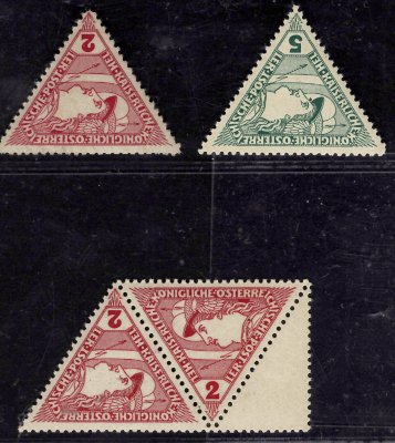 217 - 218, 2 h + 5 h spěšné trojúhelník, série + dvoupáska s malým kupónem 
