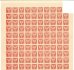 NV 3, PA (100), novinové, nekompletní tiskový arch s počítadly (chybí 4 známky), červená 6h, lehká omačkání v okrajích