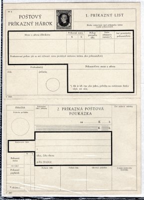 CPH 1, příkazový list, rok 1939, černá 50 h