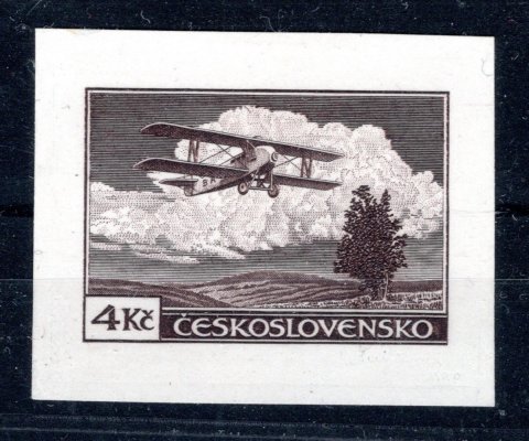L 11 ZT, letecké,  otisk rytiny na kousku papíru v barvě hnědé, zk. Kvasnička