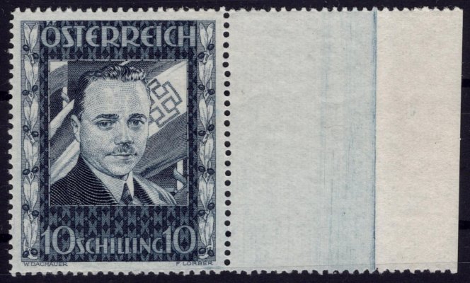  Rakousko, Mi. 588, Dollfus 10 Sh, krajová známka, atest Soecknick, velmi hezká a hledaná známka