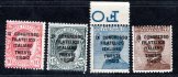  Itálie, Mi. 153-56, Filatelistický kongres, velmi vzácné, 10 f skvrnky na lepu, kat. 2500 EUR