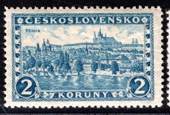 225 x, P 5, papír pergamenový,  Praha-Tatry, modrá 2 Kč, zk. Vrba