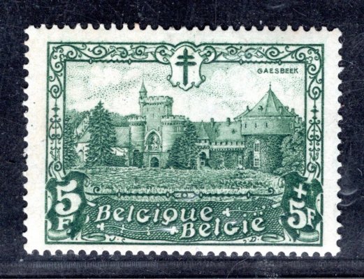 Belgie - Mi. 297, zelená 5 Fr, koncová hodnota
