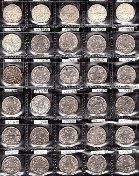 Německo, soubor mincí, zachovalost dle stavu, roky ex 1925 -1939