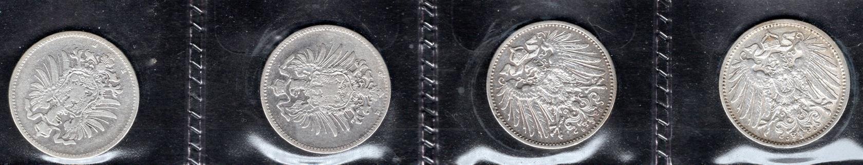 Německo, soubor mincí, zachovalost dle stavu, roky ex 1880 -1911