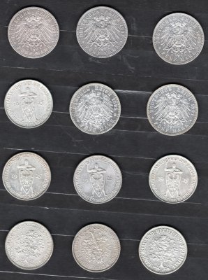 Německo, soubor mincí, zachovalost dle stavu, roky ex 1891 - 1931