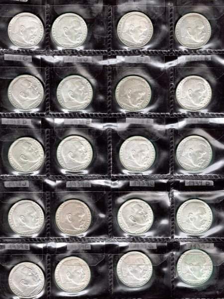 Německo, soubor mincí, zachovalost dle stavu, roky ex 1937 - 1939