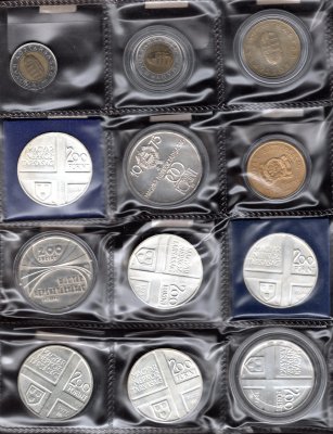 Maďarsko, soubor mincí, zachovalost dle stavu, roky ex 1977 - 1998