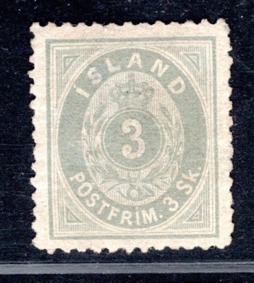 Island - Mi. 2 B, číslice a koruna,kat. 450,-