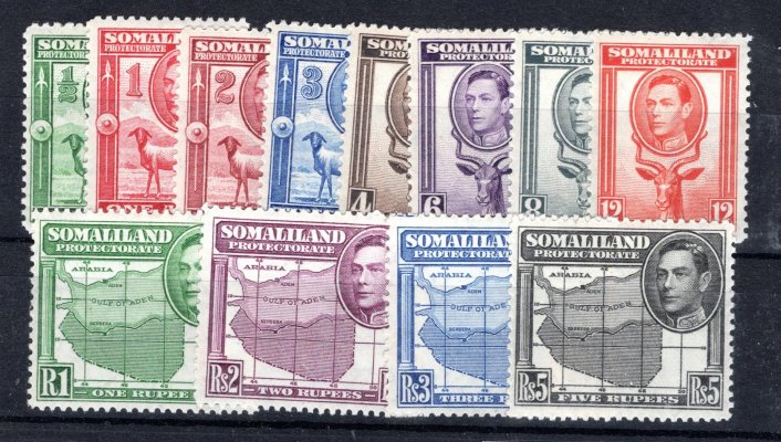 Somaliland - SG 93 - 104, Joří VI, fauna, mapa, kat. 140 Liber